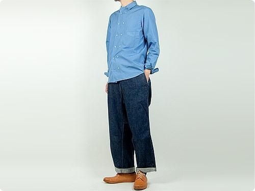 TATAMIZE DOUBLE BRESTED SHIRTS INDIGO SAX
