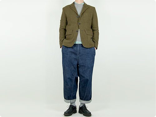 ENDS and MEANS Grandpa Wool Jacket OLIVE