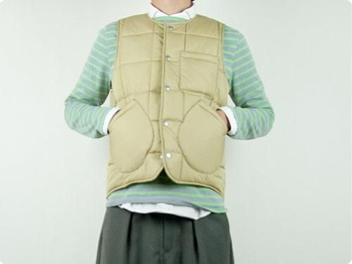 ENDS and MEANS Quilting Vest BEIGE