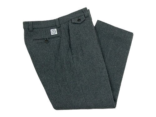 ENDS and MEANS Grandpa Wool Trousers GRAY
