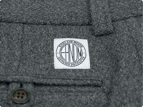 ENDS and MEANS Grandpa Wool Trousers GRAY