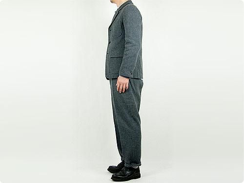ENDS and MEANS Grandpa Wool Trousers GRAY