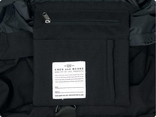 ENDS and MEANS Refugee Duffle Bag BLACK