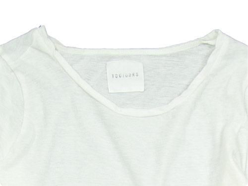 TOUJOURS Round Neck Shirt WHITE