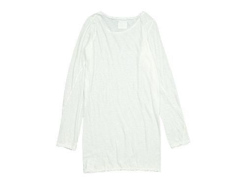 TOUJOURS Round Neck Shirt WHITE