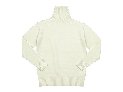 TOUJOURS Turtle-Neck Pullover WHITE