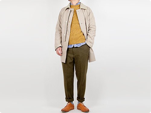 TATAMIZE RV COAT BEIGE x YELLOW CHECK