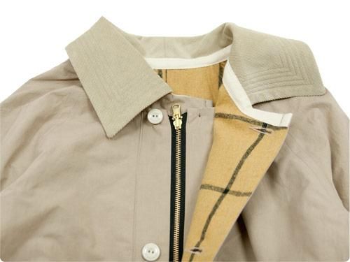 TATAMIZE RV COAT BEIGE x YELLOW CHECK