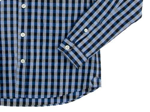 maillot sunset big gingham B.D. shirts BIG BLUE x BLACK