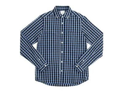 maillot sunset big gingham B.D. shirts BIG BLUE x BLACK