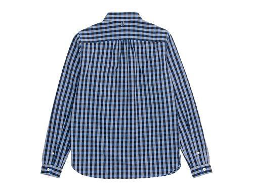 maillot sunset big gingham round work shirts BIG BLUE x BLACK