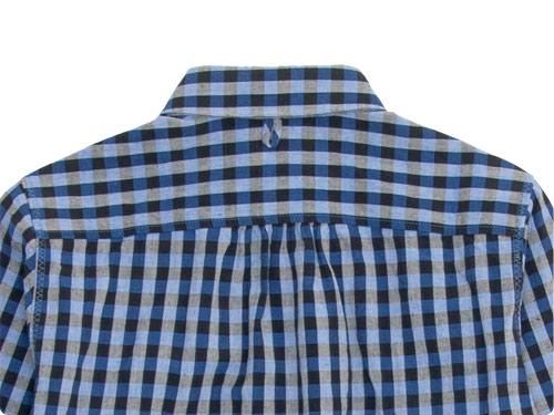 maillot sunset big gingham round work shirts BIG BLUE x BLACK