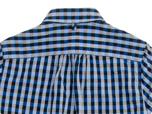 maillot sunset big gingham B.D. S/S shirts BIG BLUE x BLACK