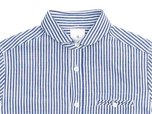 maillot sunset stripe round work shirts BLUE x WHITE