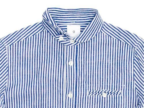 maillot sunset stripe round work shirts BLUE x WHITE