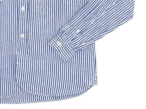 maillot sunset stripe round work shirts BLUE x WHITE
