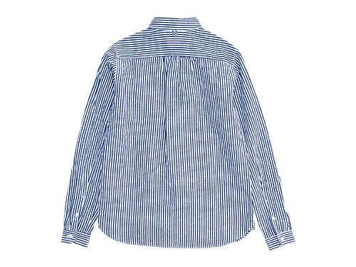 maillot sunset stripe round work shirts BLUE x WHITE