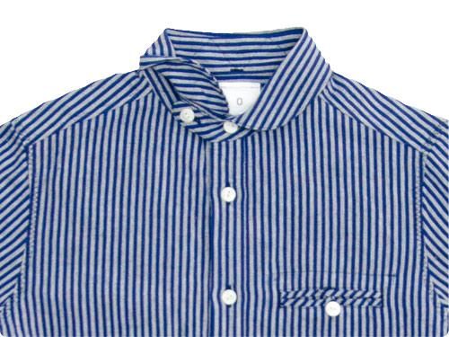 maillot sunset stripe round work shirts NAVY x BLACK