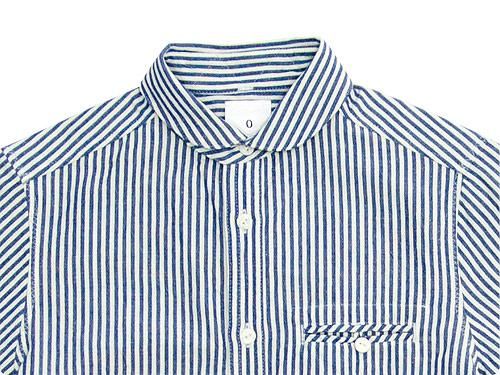 maillot sunset stripe round work shirts YELLOW x BLUE