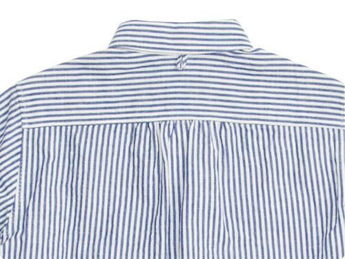 maillot sunset stripe round work S/S shirts BLUE x WHITE