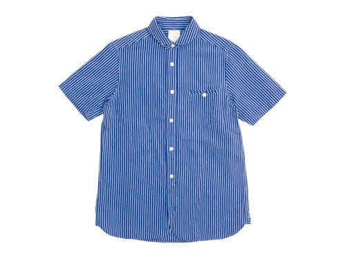 maillot sunset stripe round work S/S shirts BLUE x BLUE