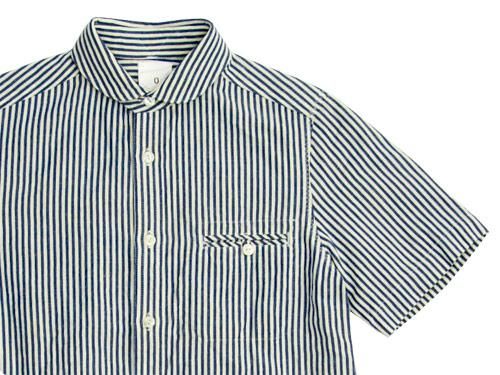 maillot sunset stripe round work S/S shirts YELLOW x BLUE