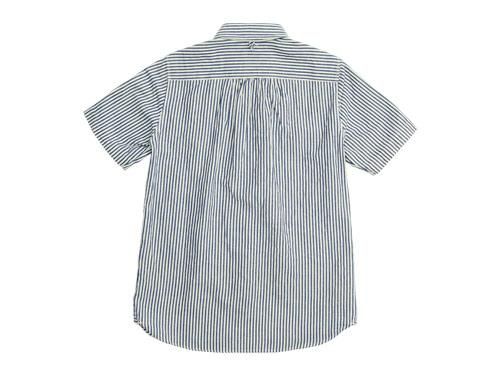 maillot sunset stripe round work S/S shirts YELLOW x BLUE
