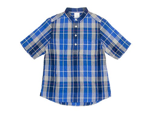 maillot C/L check pull over shirts BLUE