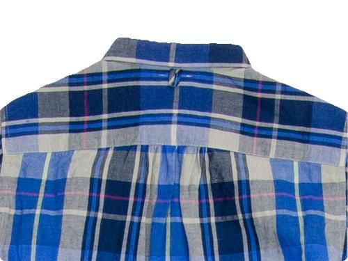 maillot C/L check pull over shirts BLUE