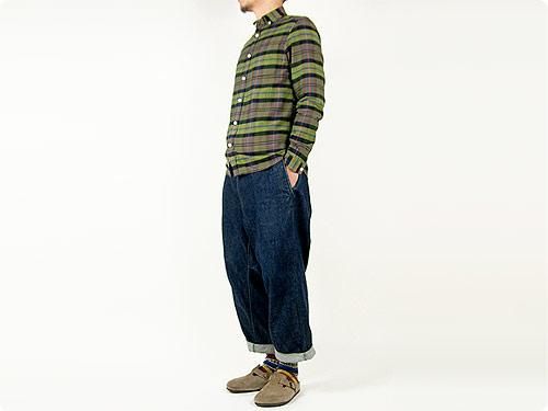 maillot twill check B.D. shirts YELLOW