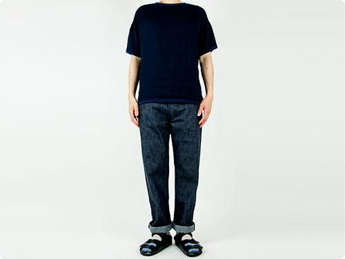 maillot linen shirts T BLUE
