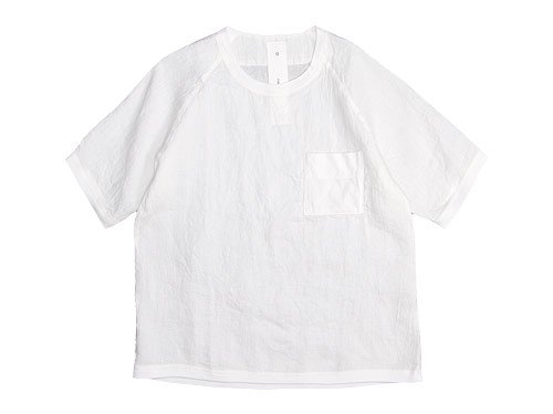 maillot linen shirts pocket T WHITE