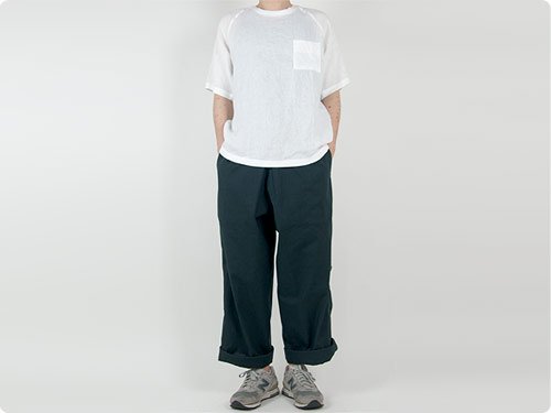 maillot linen shirts pocket T / C/L dungaree pocket shirts / 踵切替ツイスター杢ソックス