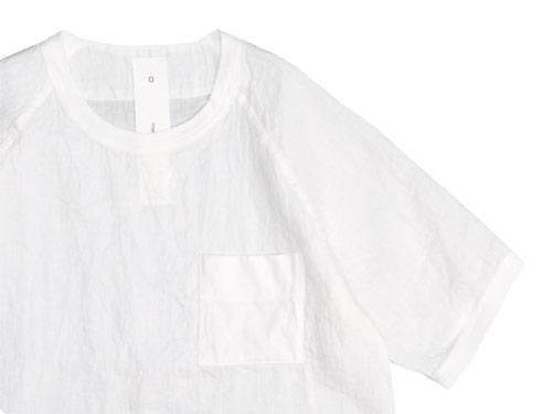 maillot linen shirts pocket T WHITE