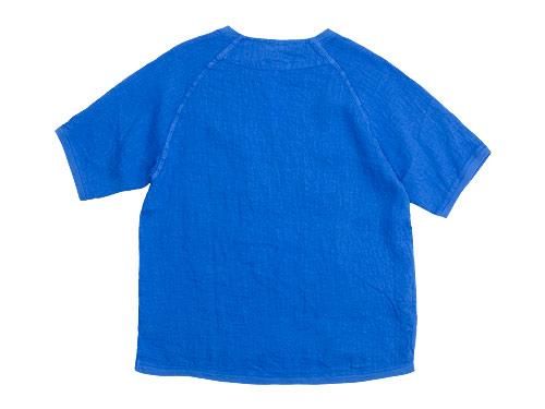 maillot linen shirts pocket T BLUE