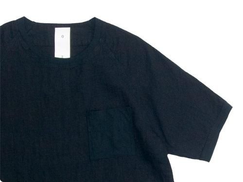 maillot linen shirts pocket T BLACK