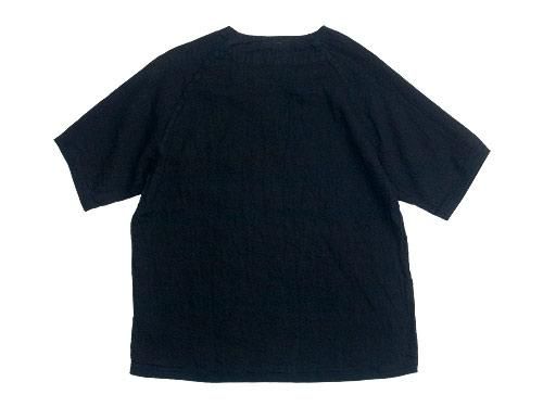 maillot linen shirts pocket T BLACK
