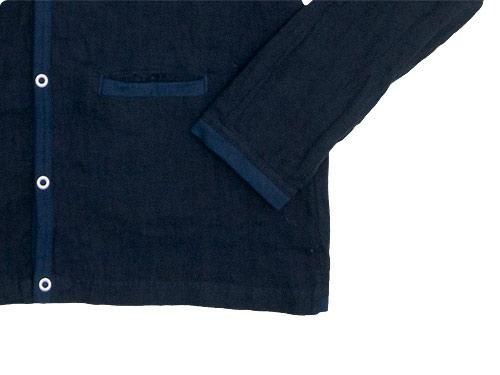 maillot linen shirts cardigan NAVY
