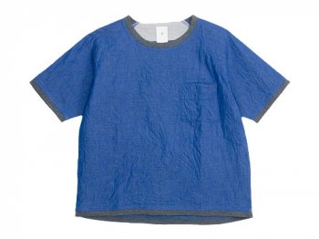 maillot C/L dungaree pocket shirts T INDIGO BLUE