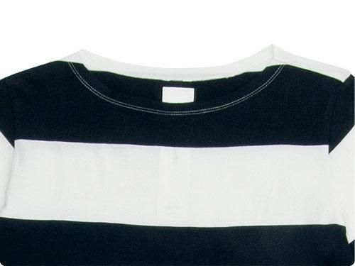 maillot wide pitch border long T WHITE x BLACK