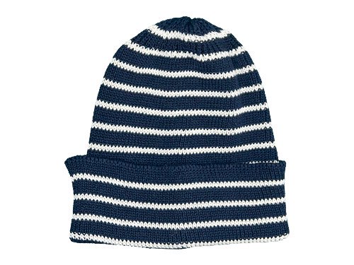 maillot cotton border knit cap NAVY