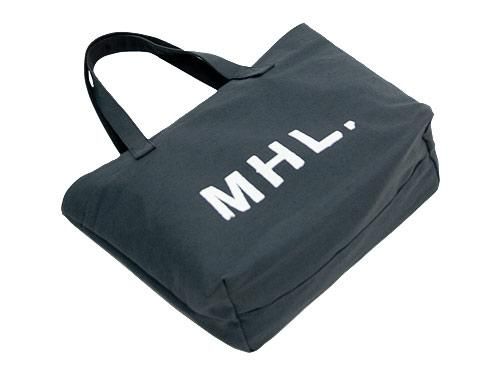 MHL. HEAVY COTTON JUTE CANVAS TOTE BAG 023CHARCOAL 596171554