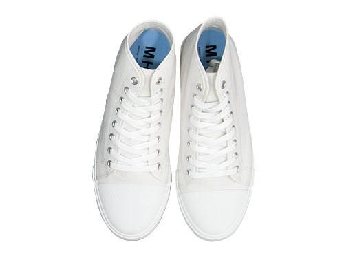 MHL. COTTON CANVAS HI-CUT SHOES 030WHITE