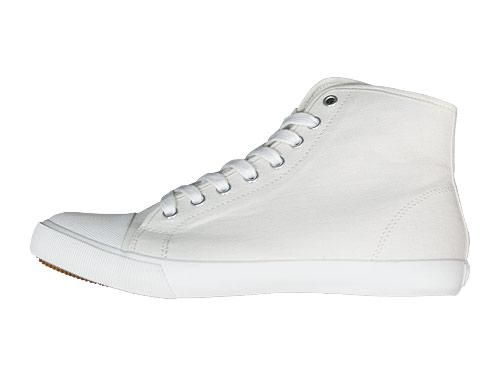 MHL. COTTON CANVAS HI-CUT SHOES 030WHITE