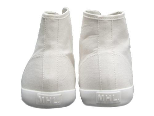 MHL. COTTON CANVAS HI-CUT SHOES 030WHITE