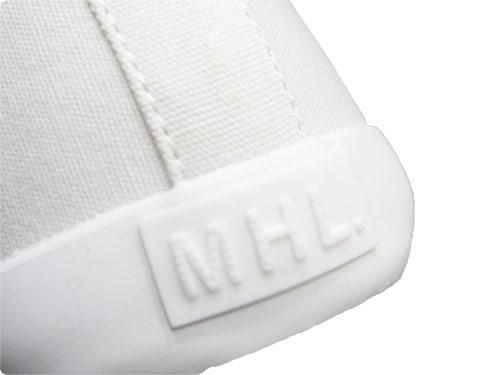 MHL. COTTON CANVAS HI-CUT SHOES 030WHITE