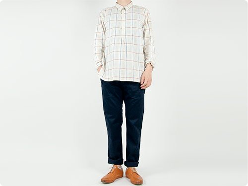 TATAMIZE P/O SHIRTS RELAX BEIGE CHECK
