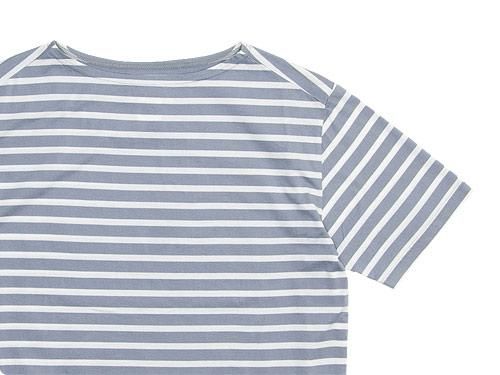 Charpentier de Vaisseau Boat Neck Short Sleeve GRAY x WHITE