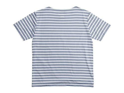 Charpentier de Vaisseau Boat Neck Short Sleeve GRAY x WHITE
