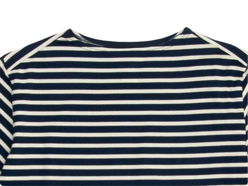 Charpentier de Vaisseau Boat Neck 9/10 Sleeve NAVY x BEIGE
